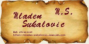 Mladen Šukalović vizit kartica